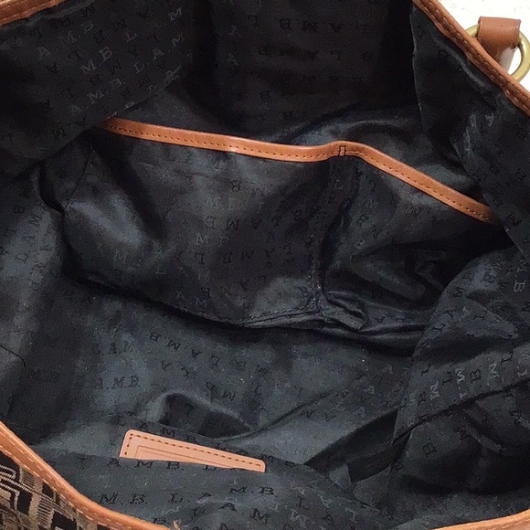 Vtg L.A.M.B. Large fabric/leather tote bag - Picture 11 of 12